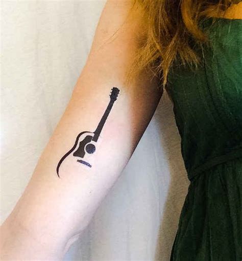 guitar tattoo small|acoustic guitar tattoos.